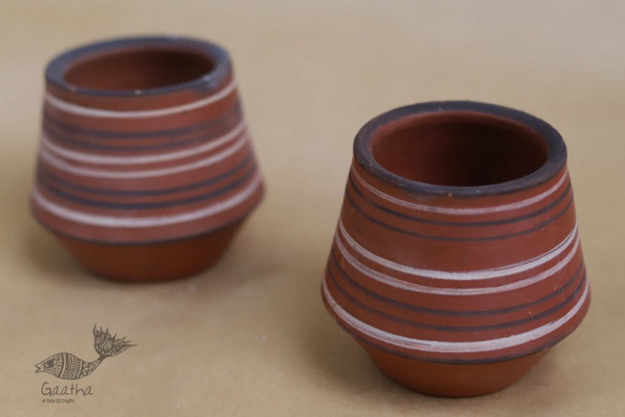 Maati Ka Kaam ● Clay Glasses ( Set of two ) ● 25