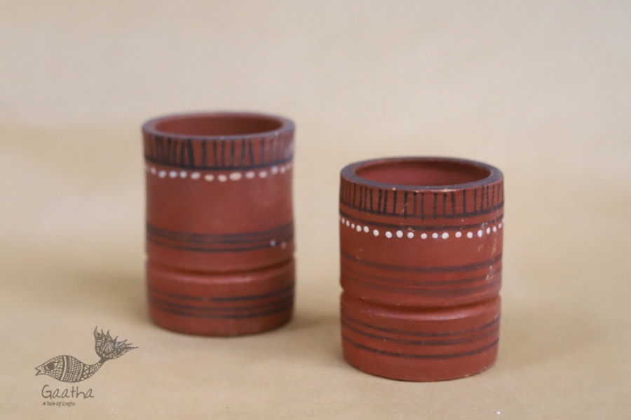 Maati Ka Kaam ● Clay Glasses ( Set of two ) ● 28