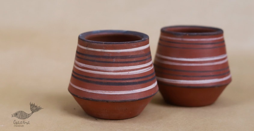 Maati Ka Kaam ● Clay Glasses ( Set of two ) ● 25