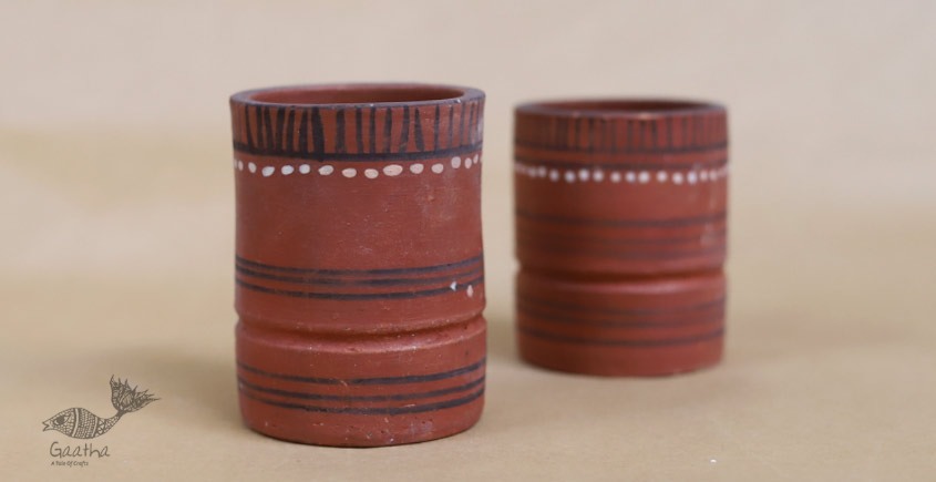 Maati Ka Kaam ● Clay Glasses ( Set of two ) ● 28