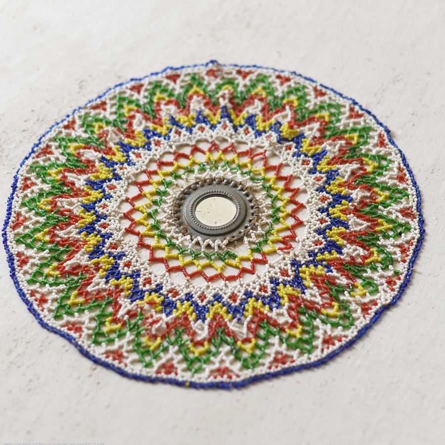 Antique Bead Wall Hanging (12x12 inch)