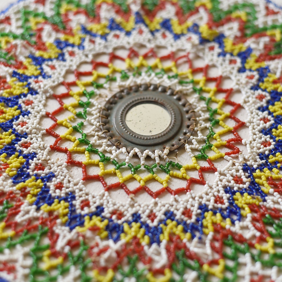Antique Bead Wall Hanging (12x12 inch)