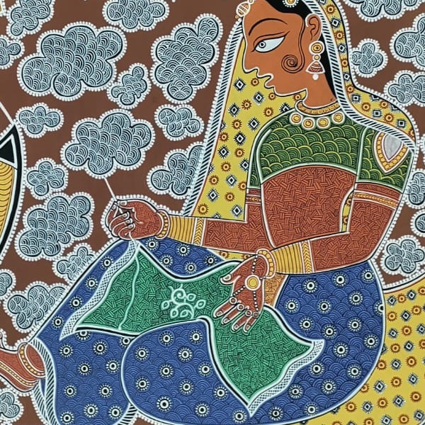 shop Mandana Art - Painting ~ Yashoda And Bal Gopal ( 11 x 14 inch)