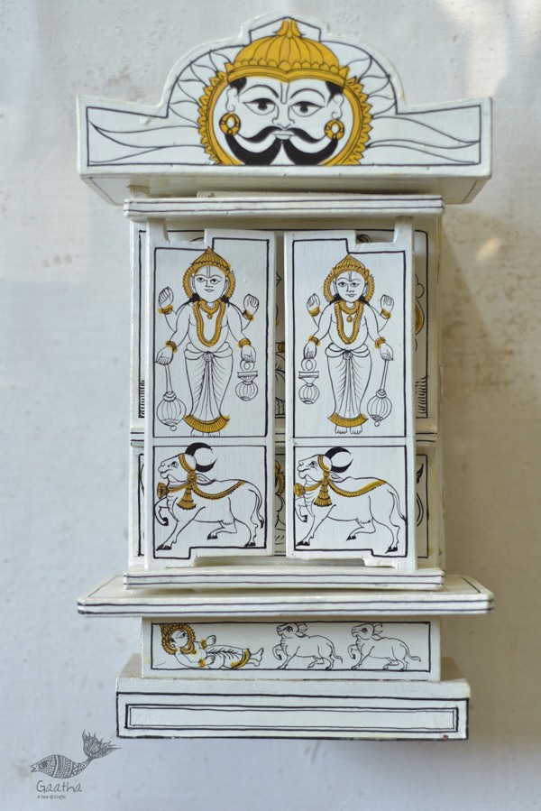 A Wooden Shrine ( Red kaavad - 41 cm)