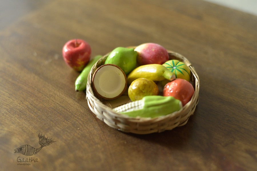 Handmade Clay - Miniature Fruit Basket