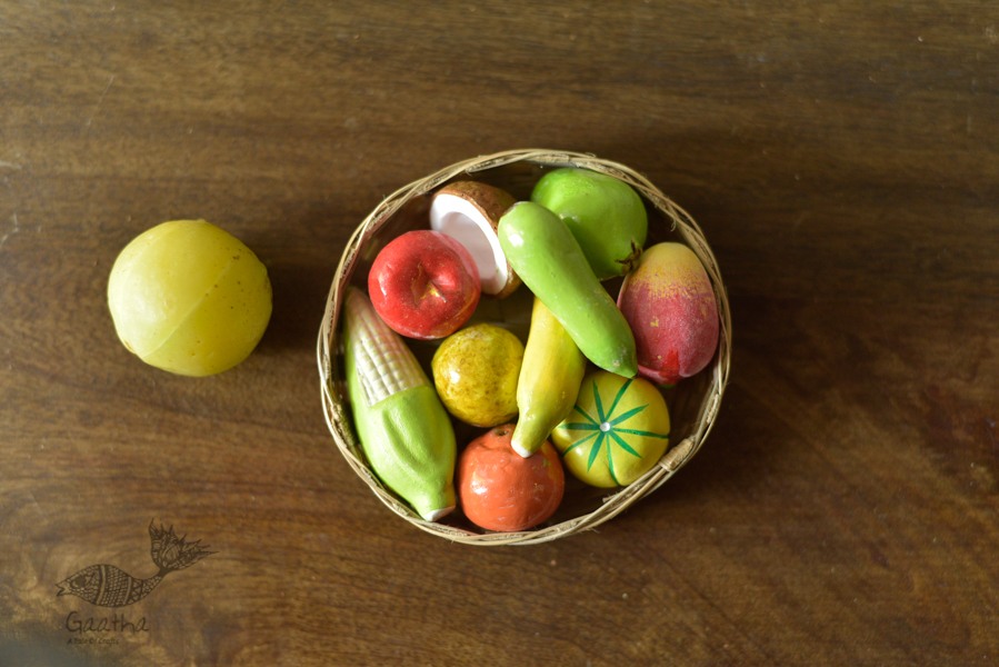 Handmade Clay - Miniature Fruit Basket