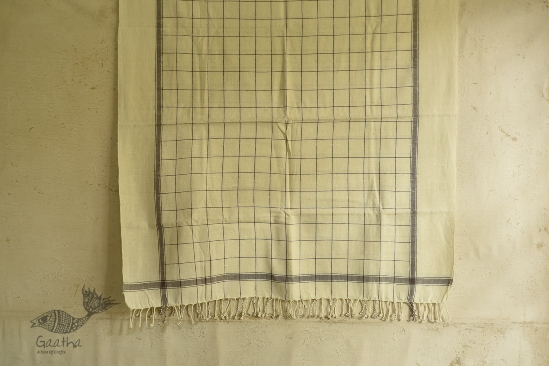 shop organic handspun cotton checks towel