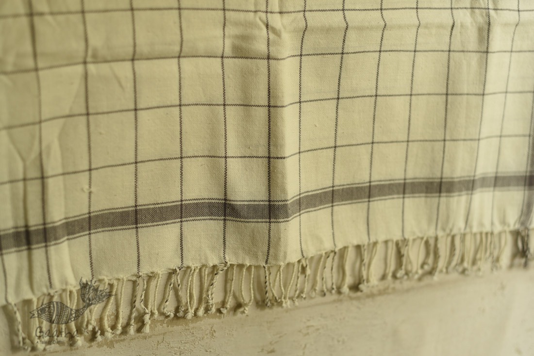 shop organic handspun cotton checks towel