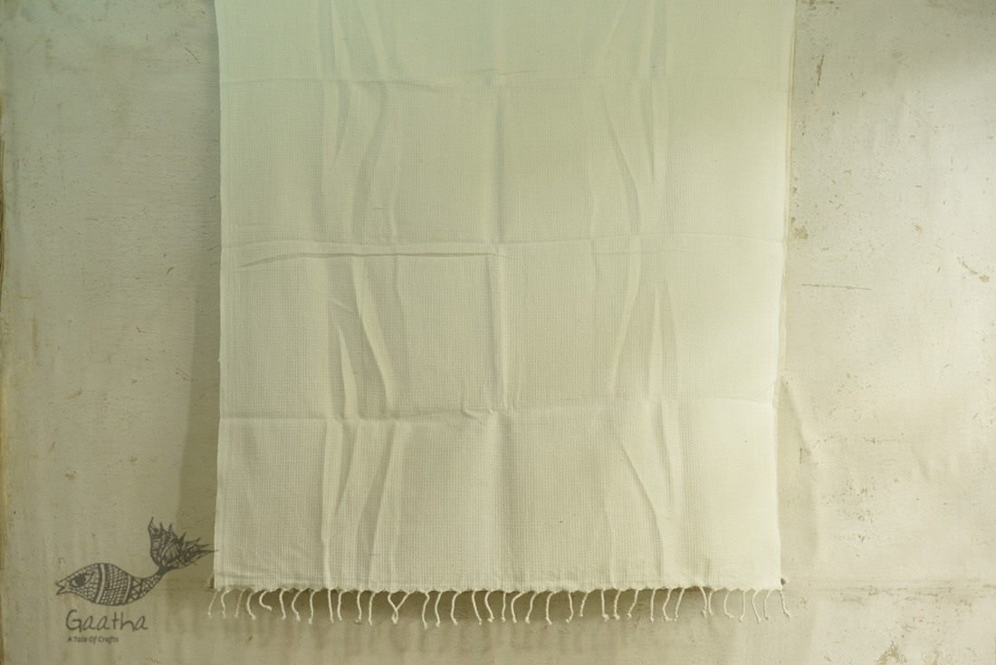 shop organic handspun cotton white towel