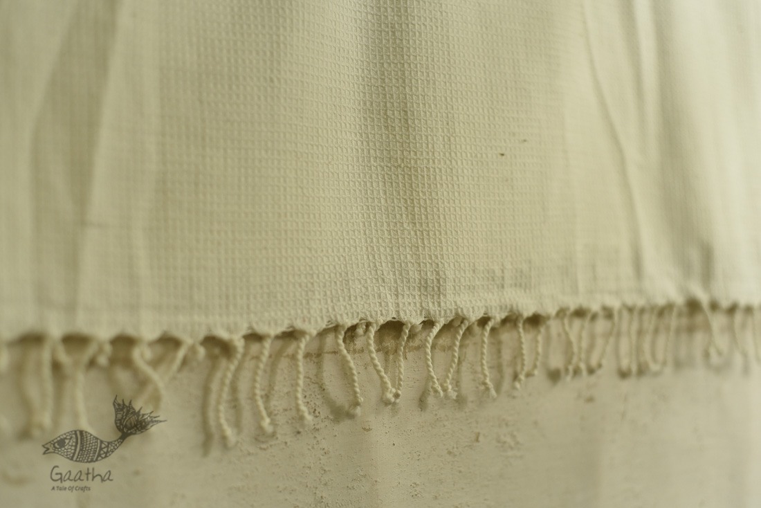 shop organic handspun cotton white towel