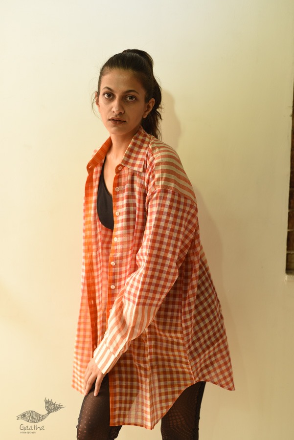 shop Unisex Handloom Stripes & Checks Shirt