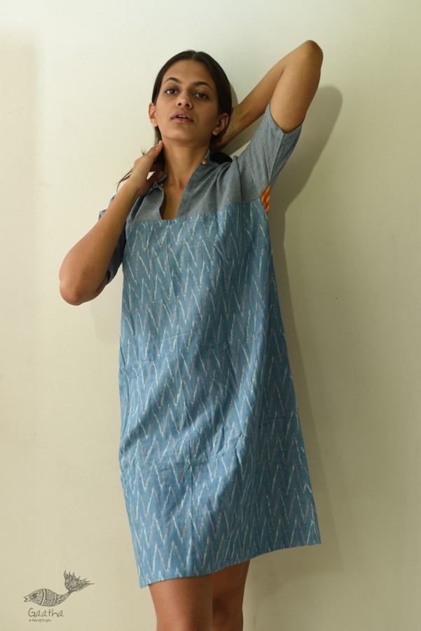 shop Handloom Cotton Ikat Dress