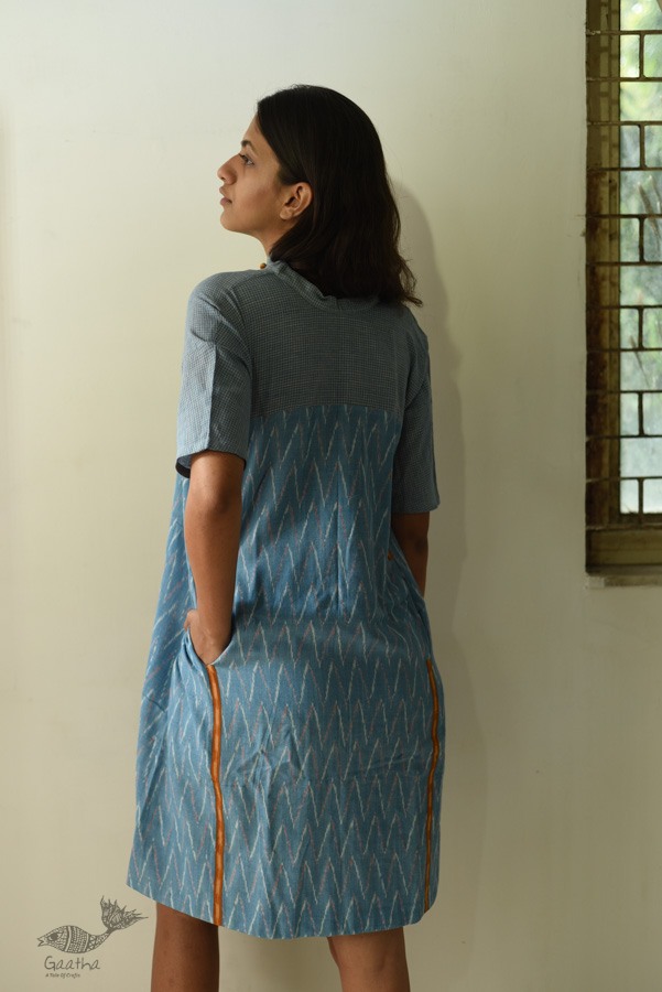 shop Handloom Cotton Ikat Dress