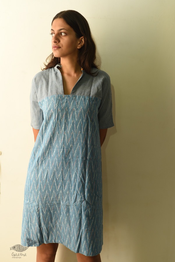 shop Handloom Cotton Ikat Dress