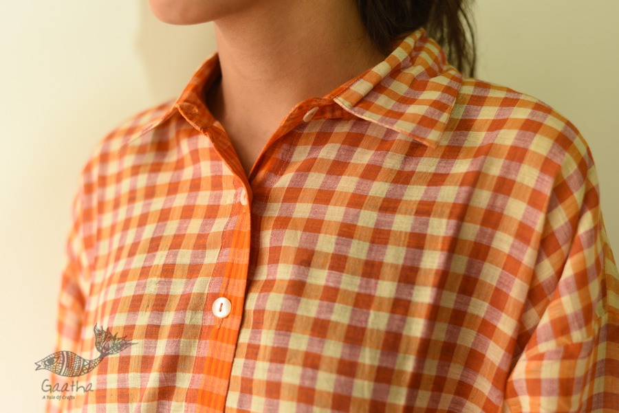 shop Unisex Handloom Stripes & Checks Shirt