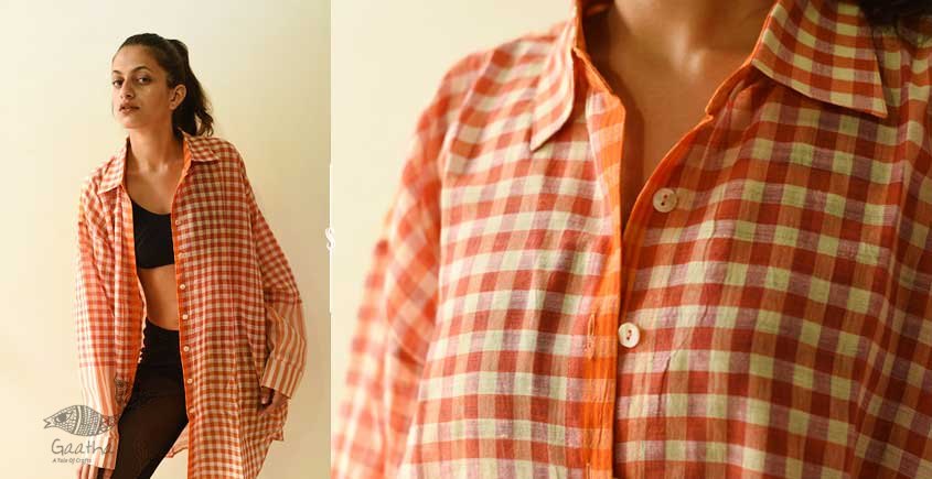 buy Unisex Handloom Cotton Stripes & Checks Shirt