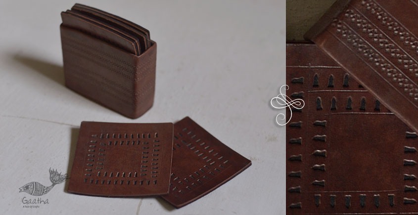 Coaster set ~ Leather