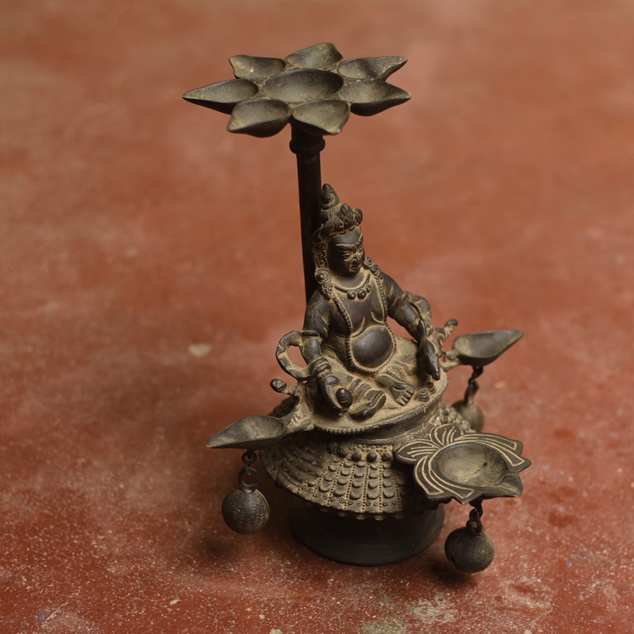 Shop Antique from Khajuraho Brass Shree Kuber Diya Stand