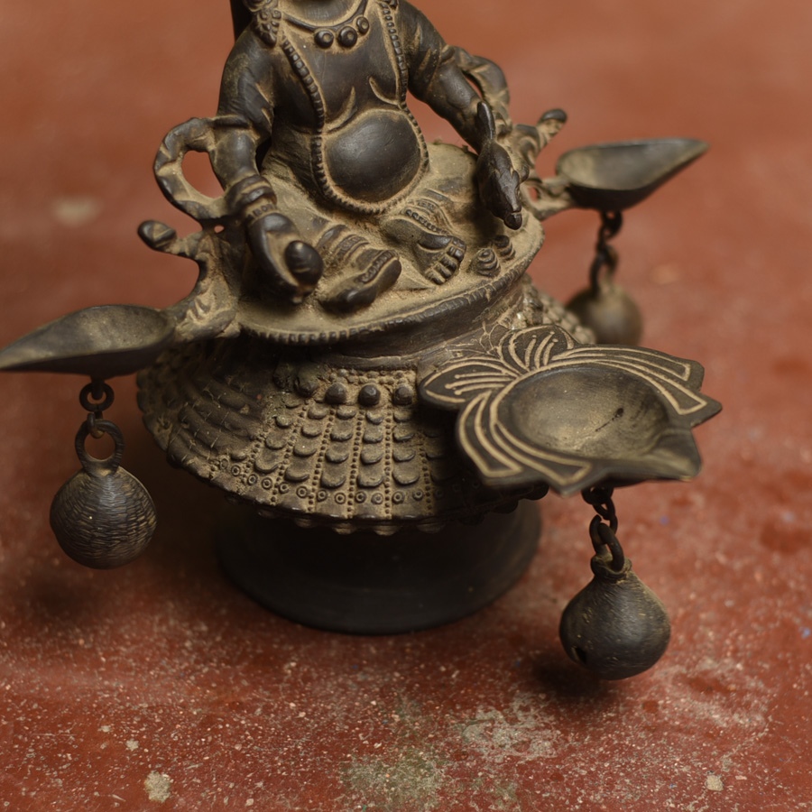 Shop Antique from Khajuraho Brass Shree Kuber Diya Stand