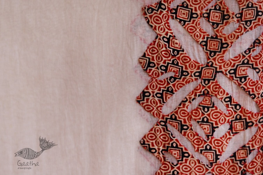 Sweet Smelling Frangipani ❀ Applique Dupatta ❀ 10