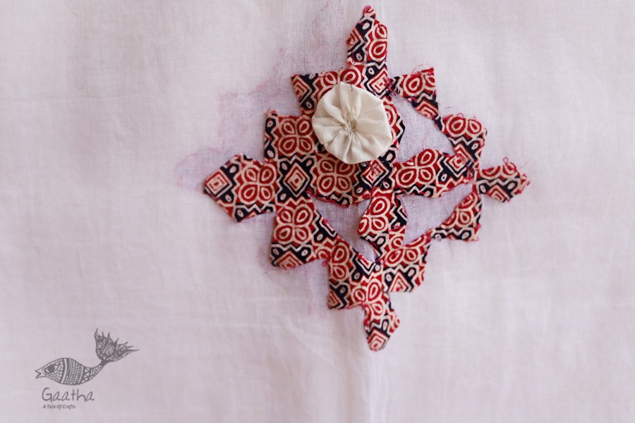 Sweet Smelling Frangipani ❀ Applique Dupatta ❀ 10