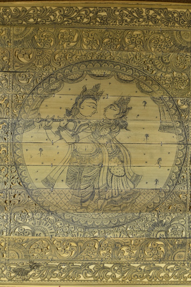 Shop Tala Pattachitra ~ Radha Krishna Painting on Palm Leaf