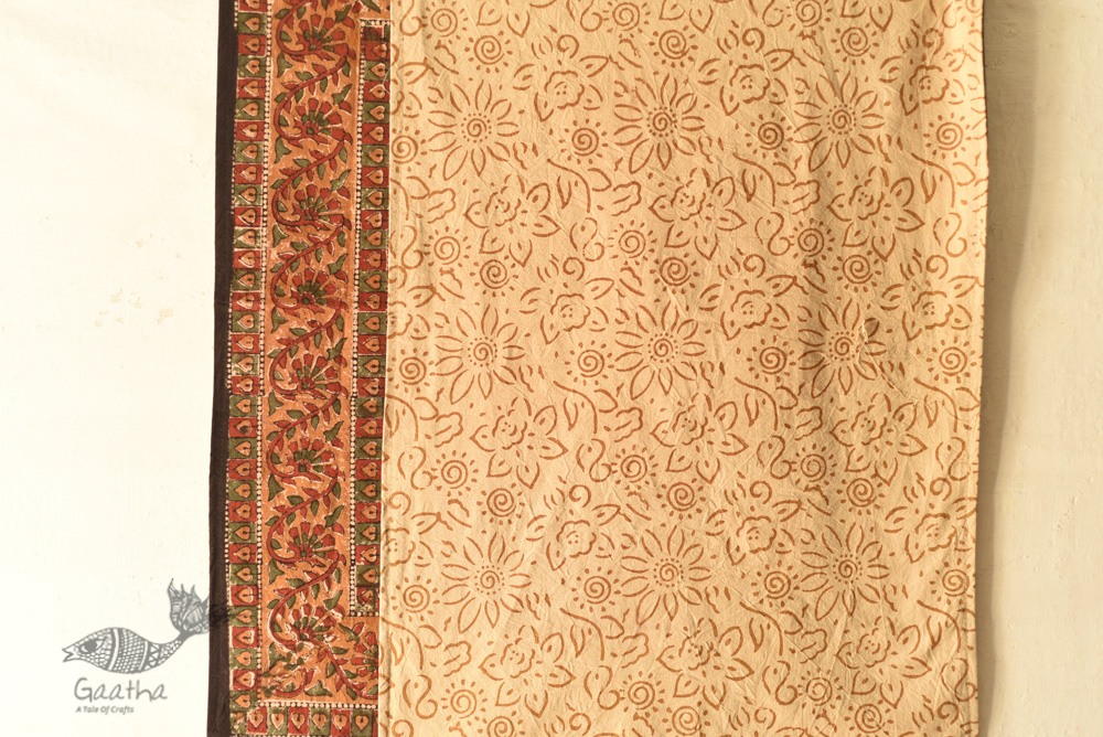 buy Bagru Bed sheet - Natural Dyed Hand Block Printed 