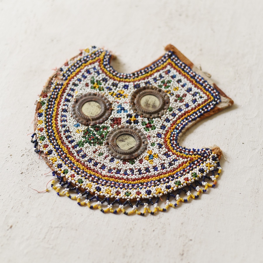 Bead Work of Saurashtra ~ Old Fan/ Antique Vinjano