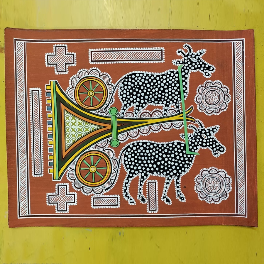 shop Mandana Art - Painting ~ Bullock Cart