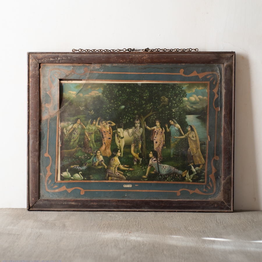  Indian Antique Print - Bansi Nad by Vasudev Pandya