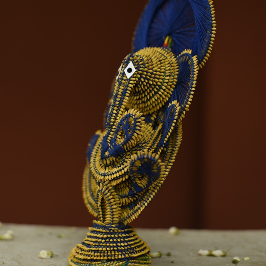 Shop Handmade dhaan murti - Paddy Craft | Ganeshji  (Red)