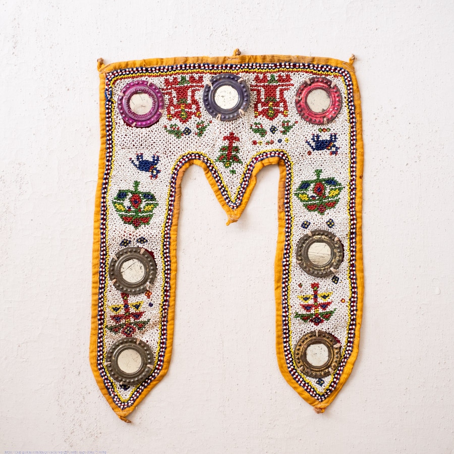 Handmade Antique Bead Wall Hanging - Toran