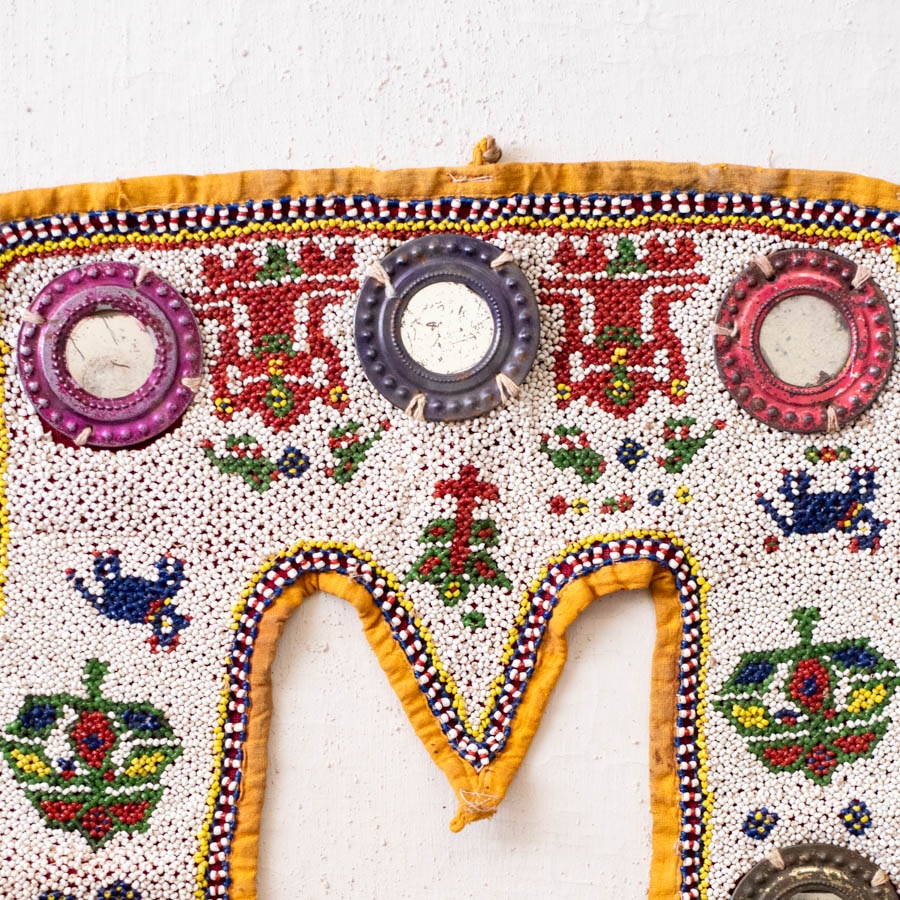 Handmade Antique Bead Wall Hanging - Toran