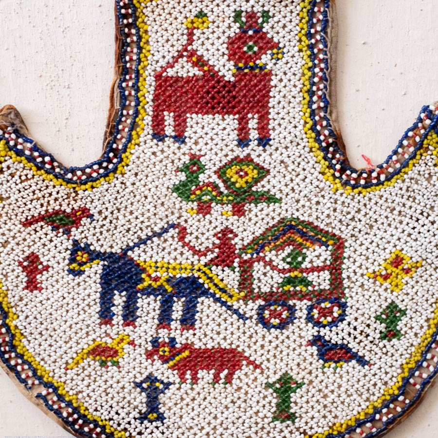 Handmade Old & Antique Bead Work  ~ Wall Hanging Fan (Vinjano)