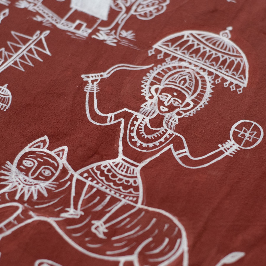 Traditional Muriya Painting | Bhitti Chitra chhatisgarh - Danteshwari Jatra