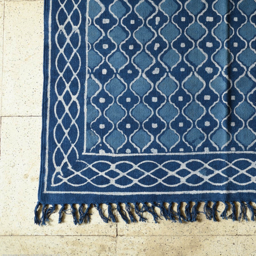 shop Indigo Natural Color Dhurrie