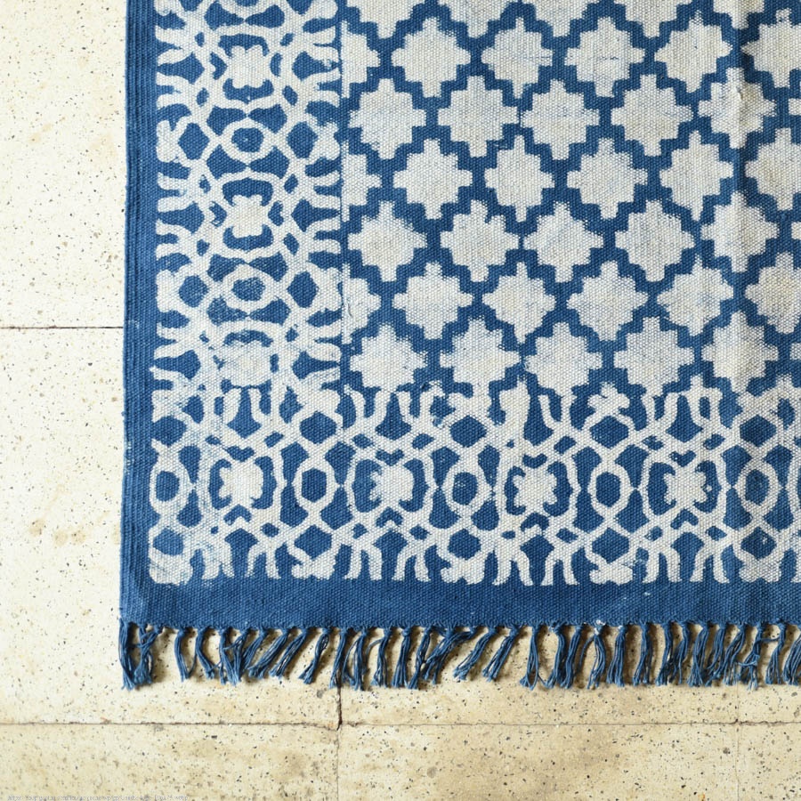 shop Indigo Natural Color Dhurrie