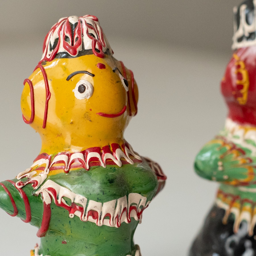 Shop Terracotta Handmade Lac-painted Terracotta Doll (Set of two)