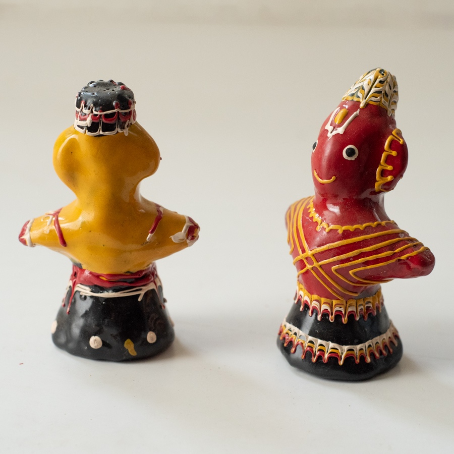 Shop Terracotta Handmade Lac-painted Terracotta Doll (Set of two)