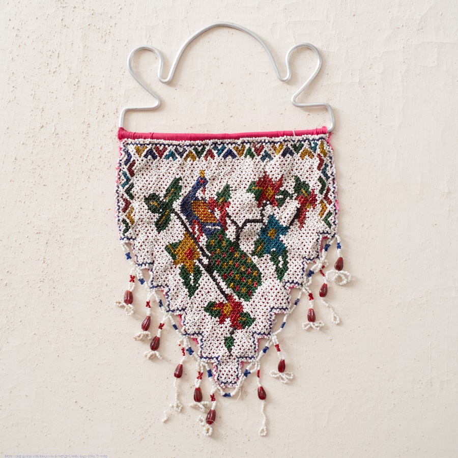 Saurashtra Bead Work - Old & Antique Peacock Wall Hanging - Toran 