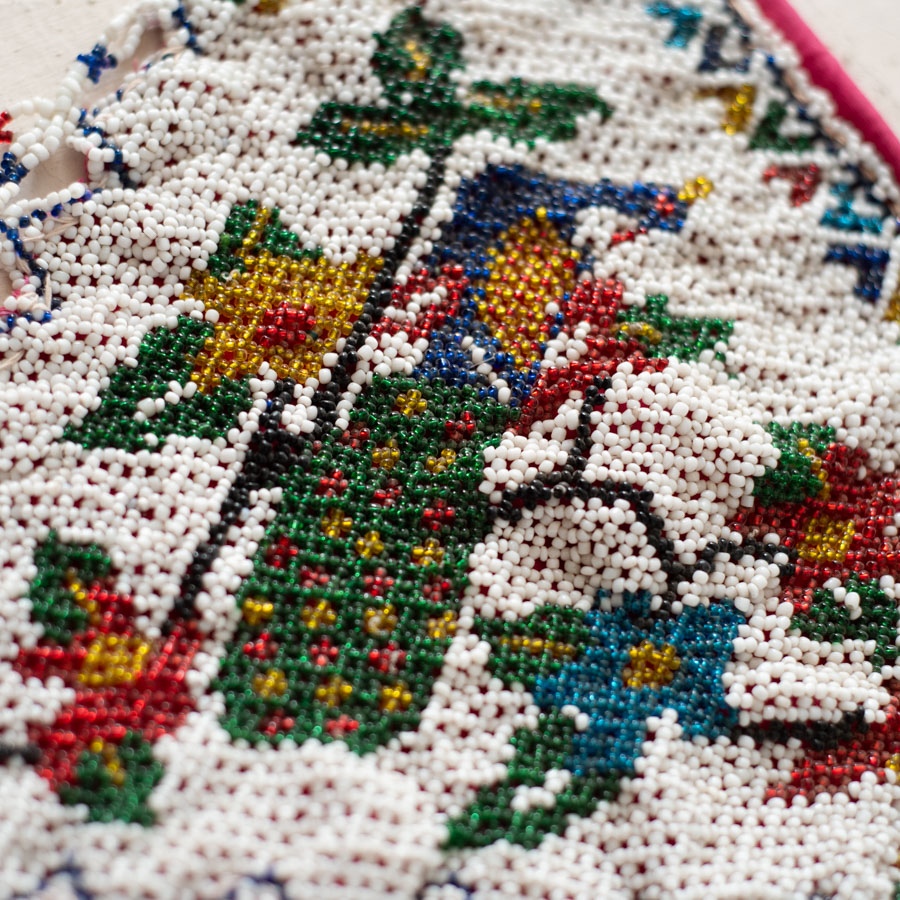 Saurashtra Bead Work - Old & Antique Peacock Wall Hanging - Toran 