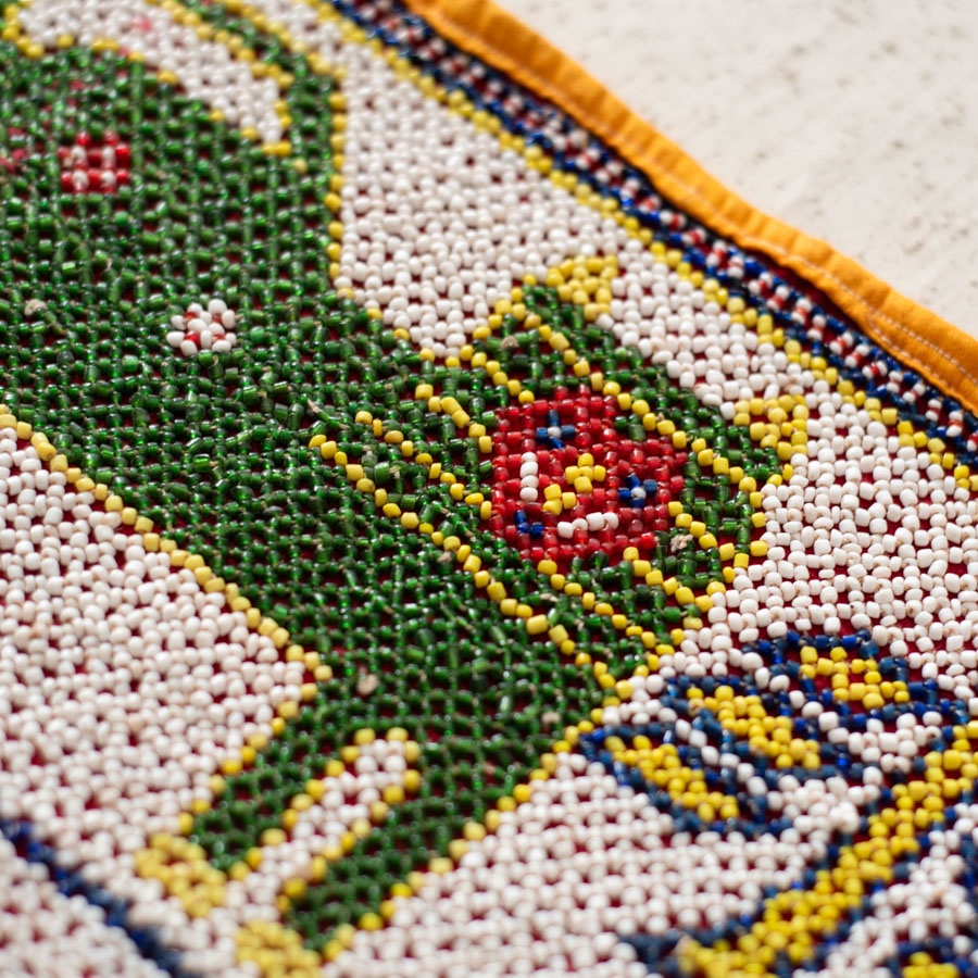 Saurashtra Bead Work - Old & Antique Wall Hanging - Toran Lion Motif