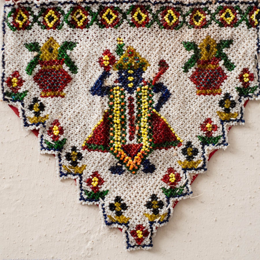 Saurashtra Bead Work - Old & Antique Wall Hanging - Shrinathji