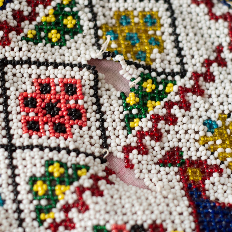 Saurashtra Bead Work - Old & Antique Wall Hanging - Peacock Door Toran