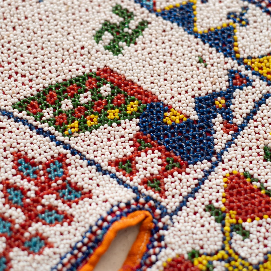 Saurashtra Bead Work - Old & Antique Wall Hanging - Peacock Door Toran