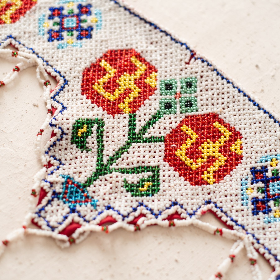 Saurashtra Bead Work - Old & Antique Wall Hanging -Om Toran