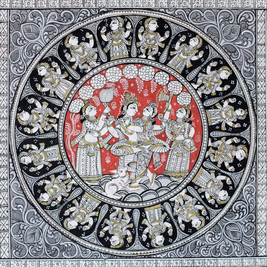 shop Traditional patachitra Painting ~ Radha Krishna