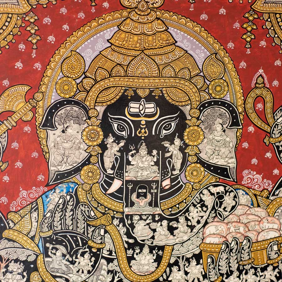 shop Traditional patachitra Painting ~ Ganesha Story