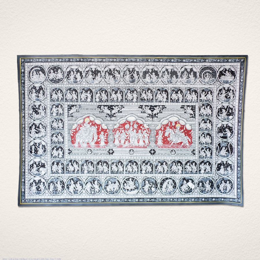 shop Traditional patachitra Painting ~ Krishna Story