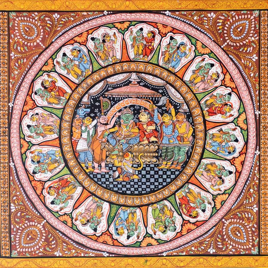 shop Traditional patachitra painting - Sita & Ram Story